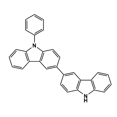9-phenyl-9H,9'H-3,3'-bicarbazole structure