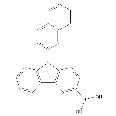 [9-(2-Naphthalenyl)-9H-carbazol-3-yl]-boronic acid structure