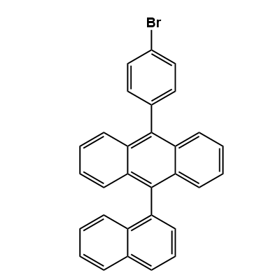 9-(4-broMophenyl)-10-(naphthalen-1-yl)anthracene structure