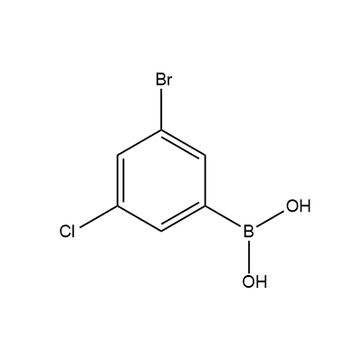 (3-bromo-5-chlorophenyl)boronic acid structure