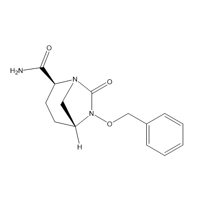 (2S,5R)-6-(Benzyloxy)-7-oxo-1,6-diazabicyclo[3.2.1]octane-2-carboxamide structure