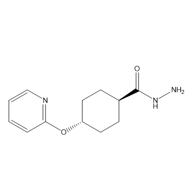 trans-4-[(Pyridin-2-yl)oxy]cyclohexanecarboxylic hydrazide structure
