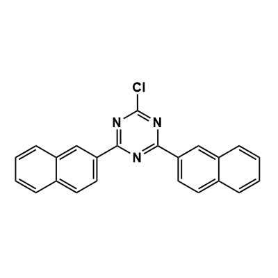 2-chloro-4,6-di(naphthalen-2-yl)-1,3,5-triazine structure