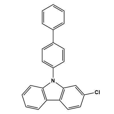 9-([1,1'-biphenyl]-4-yl)-2-chloro-9H-carbazole structure