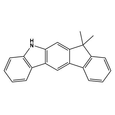 7,7-dimethyl-5,7-dihydroindeno[2,1-b]carbazole structure
