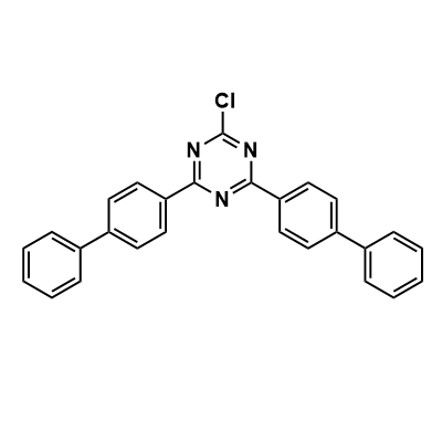 2,4-Bis-biphenyl-4-yl-6-chloro-[1,3,5]triazine structure