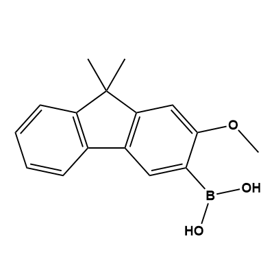 (2-methoxy-9,9-dimethyl-9H-fluoren-3-yl)boronic acid structure