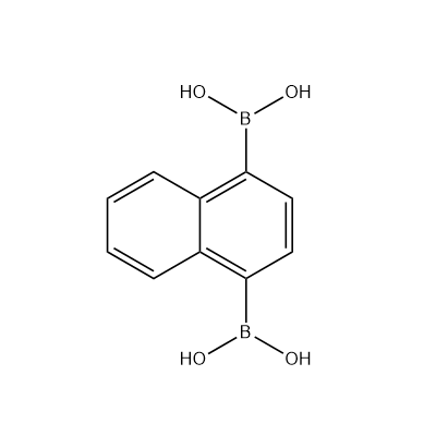 naphthalene-1,4-diyldiboronic acid structure