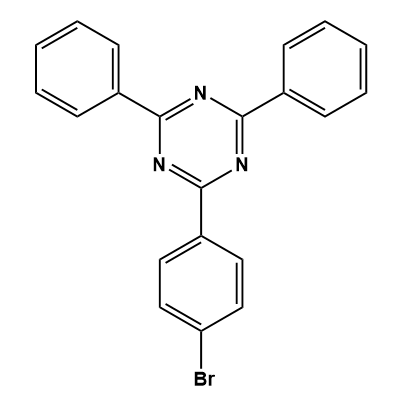 2-(4-bromophenyl)-4,6-diphenyl-1,3,5-triazine structure