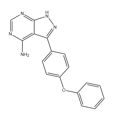 3-(4-Phenoxyphenyl)-1H-pyrazolo[3,4-d]pyrimidin-4-amine structure