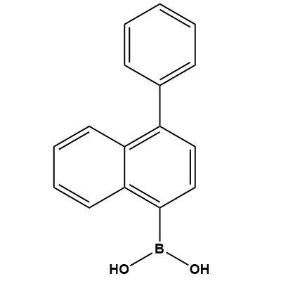 (4-phenylnaphthalen-1-yl)boronic acid structure