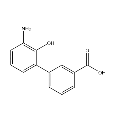 3'-Amino-2'-hydroxy-[1,1'-biphenyl]-3-carboxylic acid structure