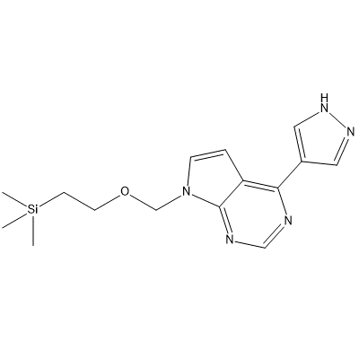 4-(1H-Pyrazol-4-yl)-7-[[2-(trimethylsilyl)ethoxy]methyl]-7H-pyrrolo[2,3-d]pyrimidine structure